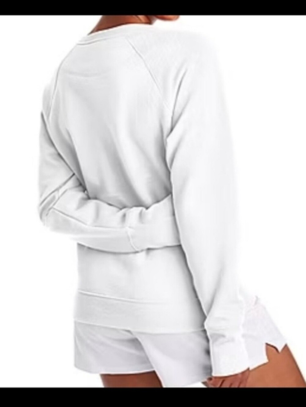 Champion White Logo Crewneck Sweatshirt - Picture 2 of 5